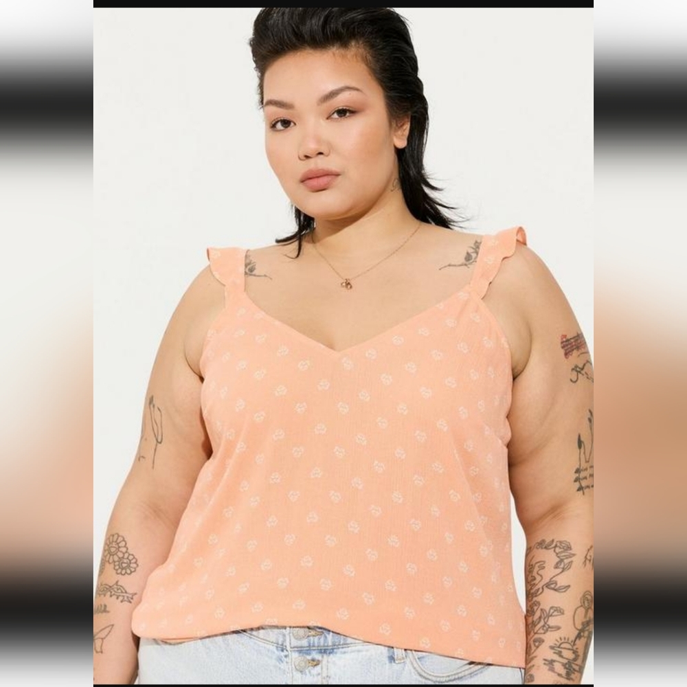 TORRID SIZE 2 RUFFLE STRAP TANK